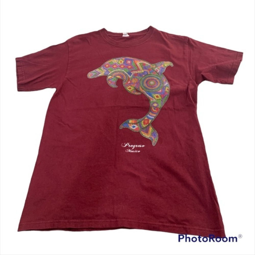 Size Medium Dolphin Progreso Mexico SS Tee‎